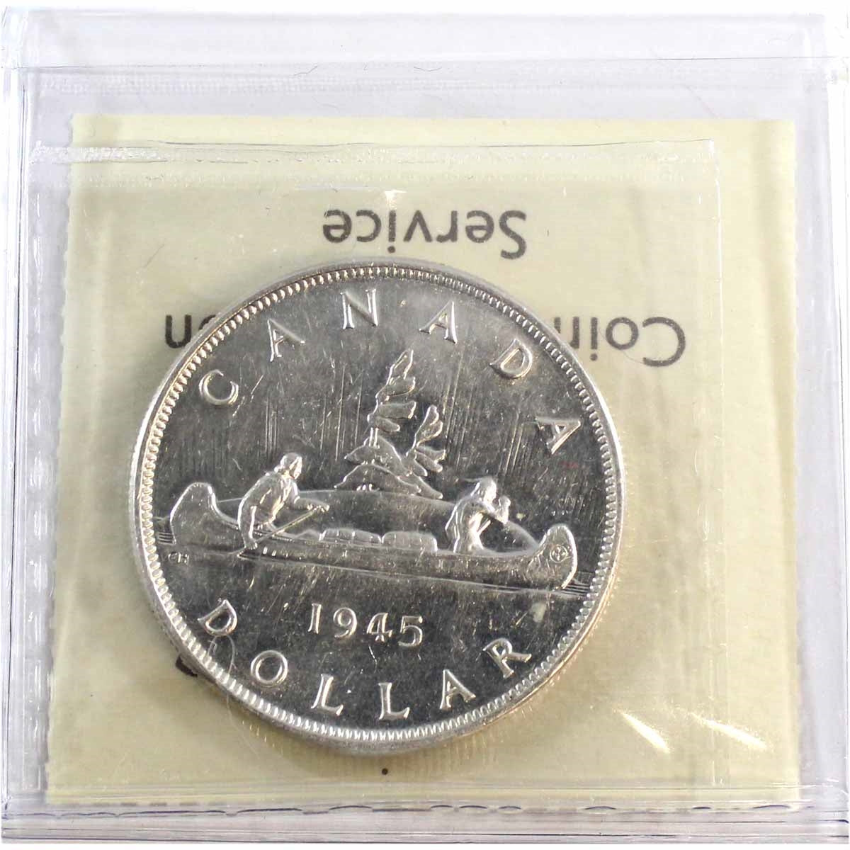 1945 5/5 Canada Dollar ICCS Certified EF45