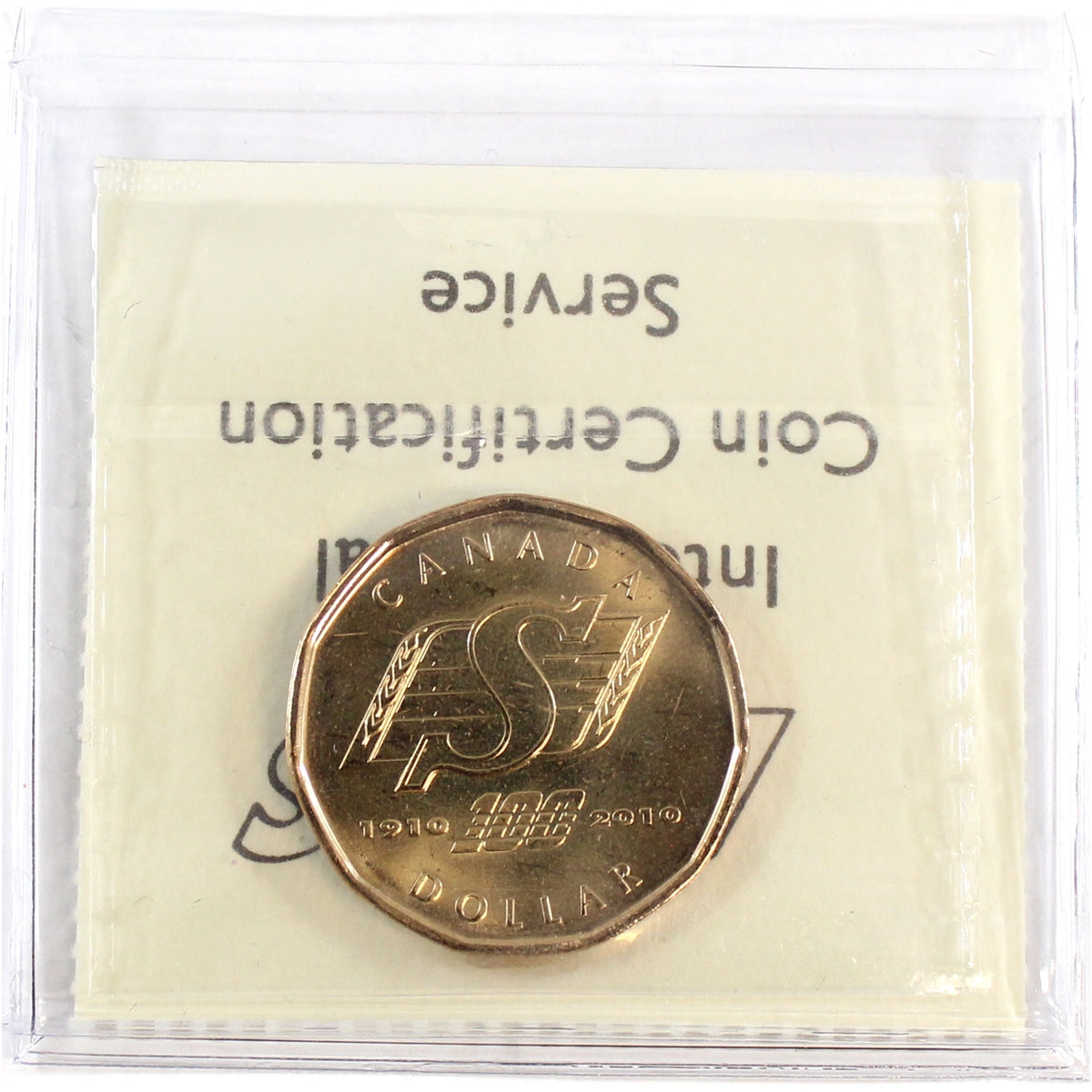 2010 Saskatchewan Roughriders Canada Dollar ICCS Certified MS65