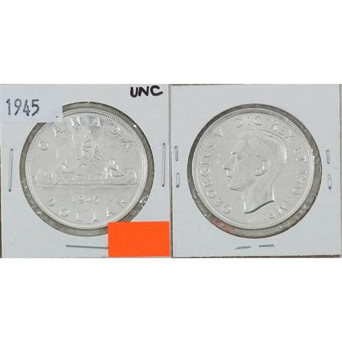 1945年 カナダドル  1945 Canada Dollar Uncirculated (MS60) $ – Colonial Acres Coins