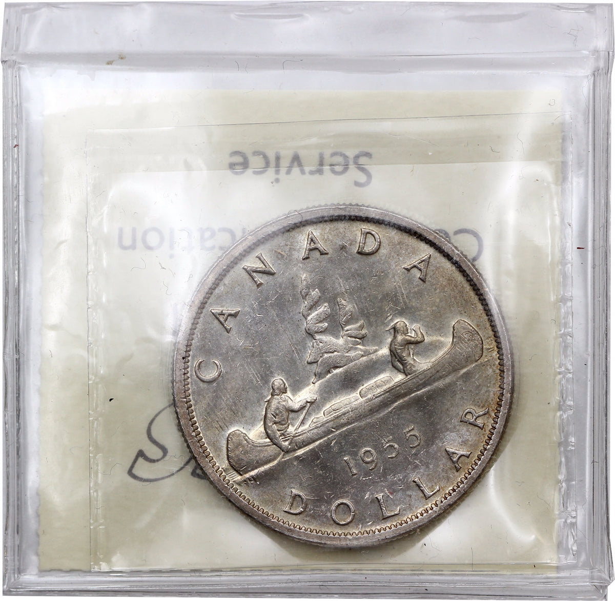 1955 Arnprior With Die Breaks Canada Dollar ICCS Certified MS62