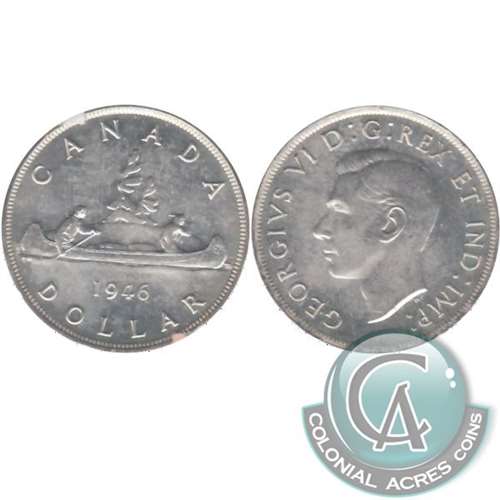 1946 Canada Dollar Brilliant Uncirculated (MS63) $