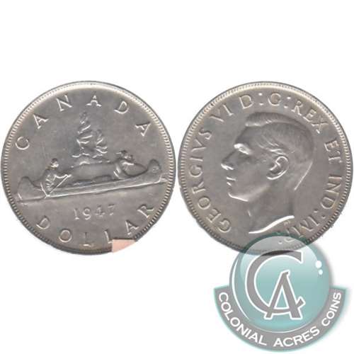 1947 2x HP Blunt 7 Canada Dollar Extra Fine (EF40) $