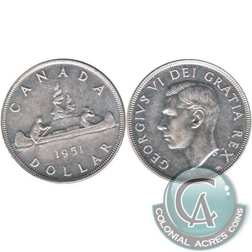 1951 Canada Dollar EF-AU (EF45)