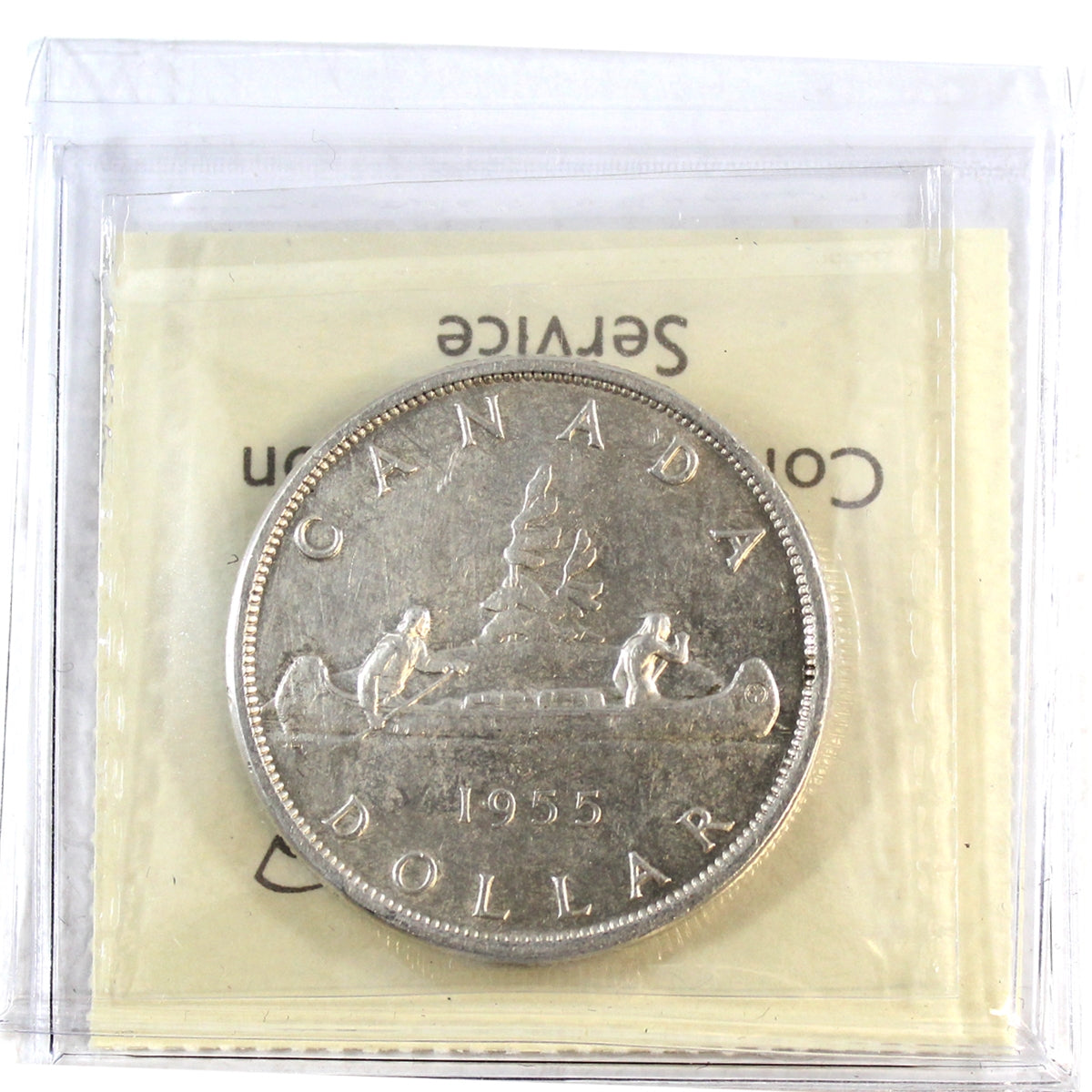 1955 Arnprior with Die Breaks Canada Dollar ICCS Certified AU50
