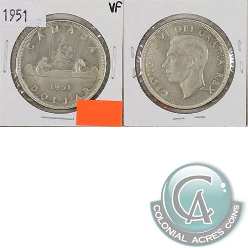 1951 Canada Dollar Very Fine (VF20)