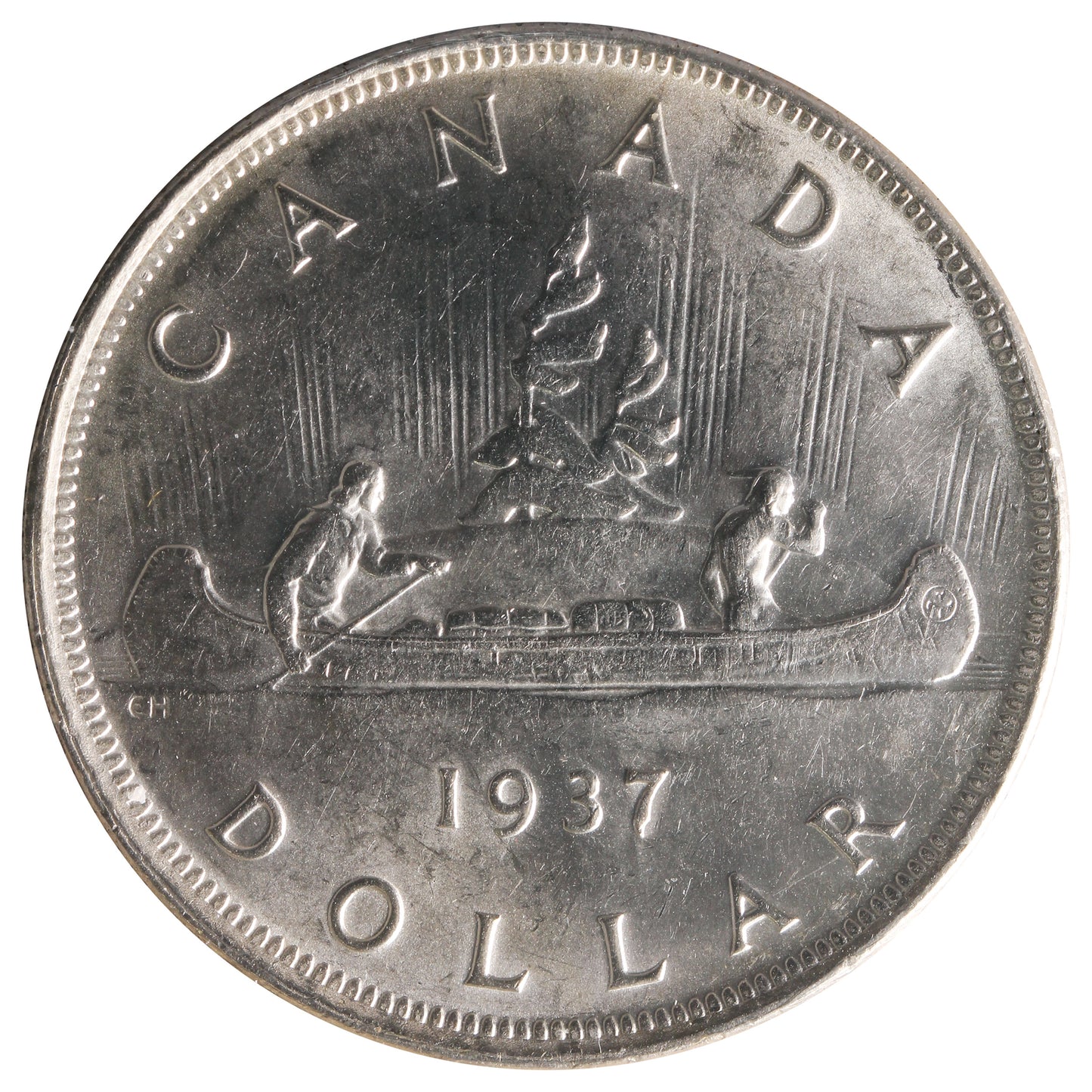 1937 Canada Dollar ICCS Certified AU58