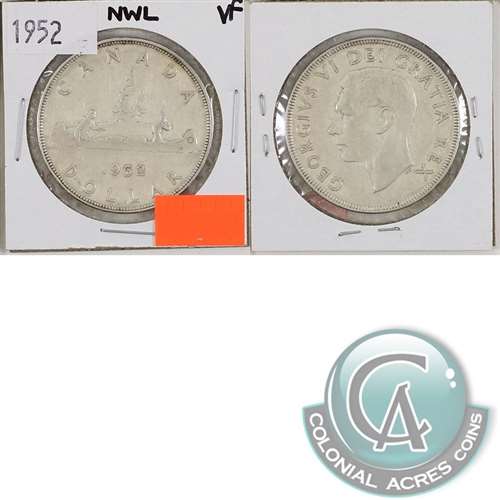 1952 NWL Canada Dollar Very Fine (VF20)