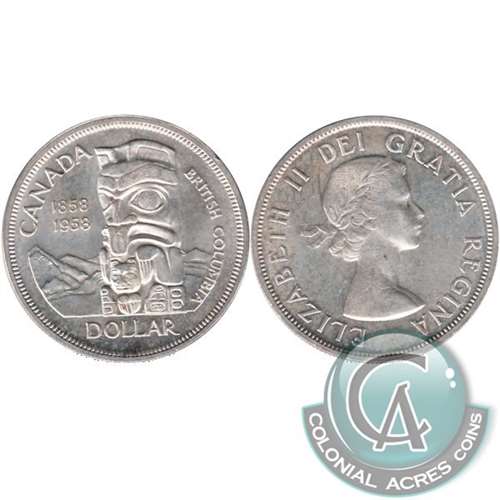 1958 Canada Dollar Almost Uncirculated (AU50)