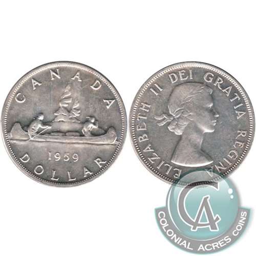 1959 Canada Dollar Almost Uncirculated (AU50)