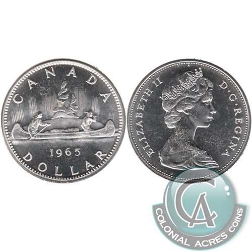 1965 Small Beads Ptd. 5 (Variety 1) Canada Dollar Proof Like