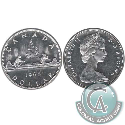 1965 Small Beads Blunt 5 (Variety 2) Canada Dollar Proof Like