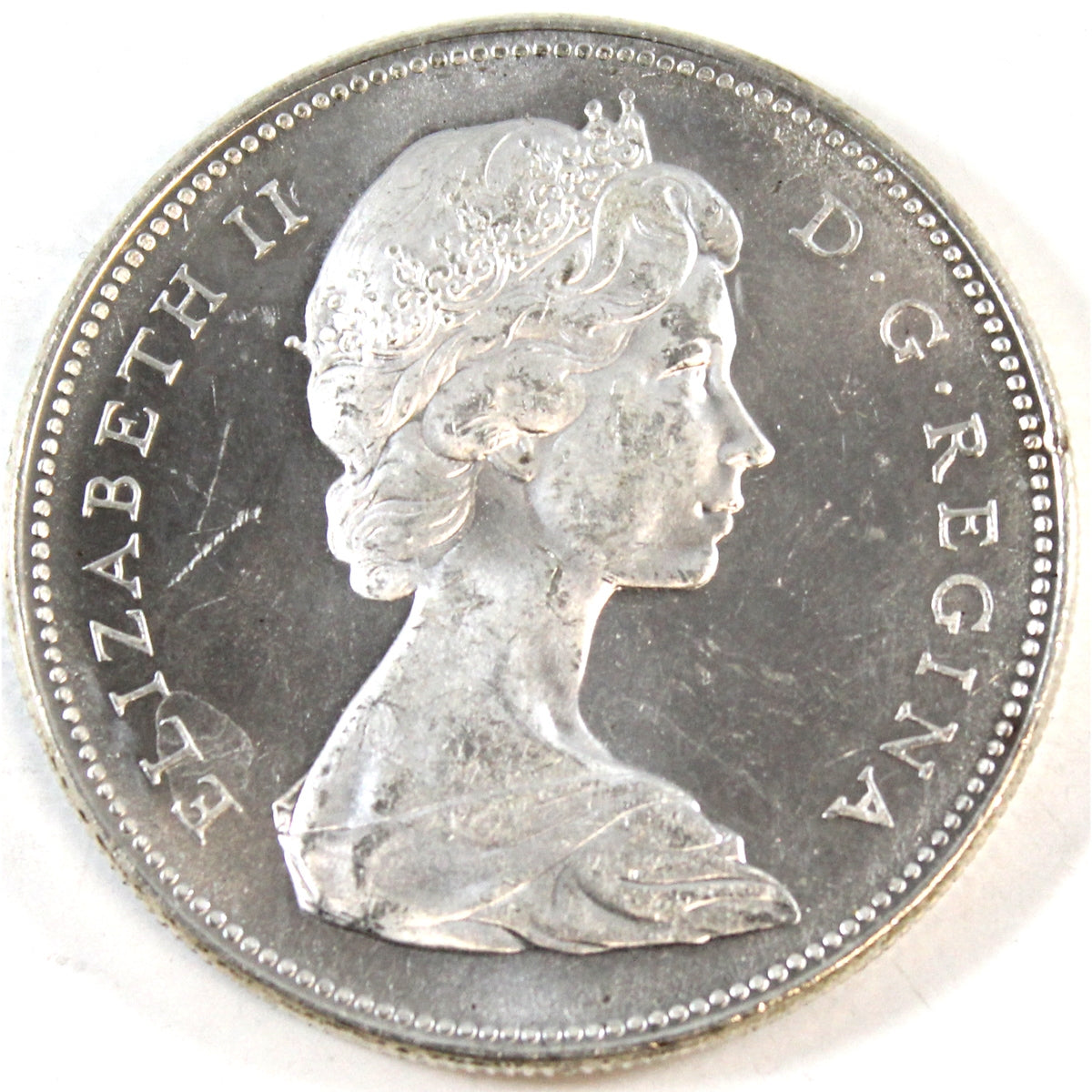 1965 Large Beads Ptd. 5 (Variety 4) Canada Dollar UNC+ (MS62)