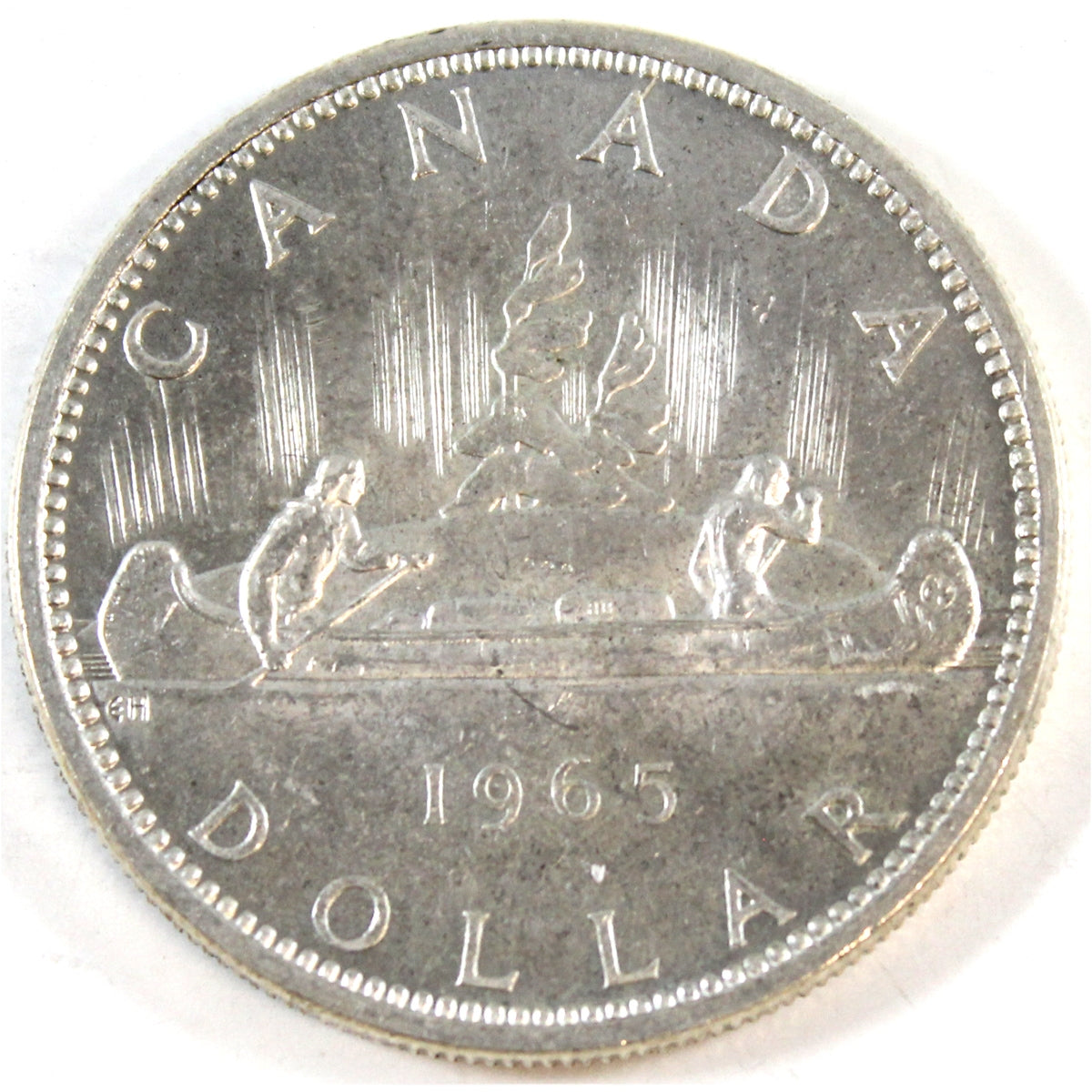 1965 Large Beads Ptd. 5 (Variety 4) Canada Dollar Uncirculated (MS60)