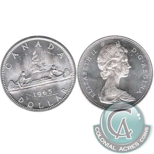 1965 Medium Beads Ptd. 5 (Variety 5) Canada Dollar UNC+ (MS62)