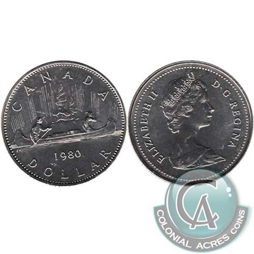 1980 Canada Nickel Dollar Uncirculated (MS60)