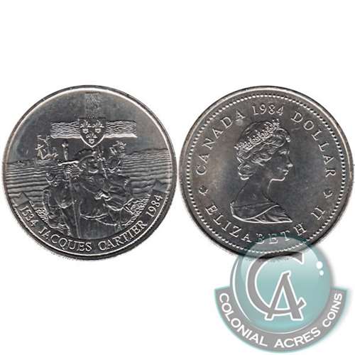 1984 Cartier Canada Nickel Dollar Uncirculated (MS60)
