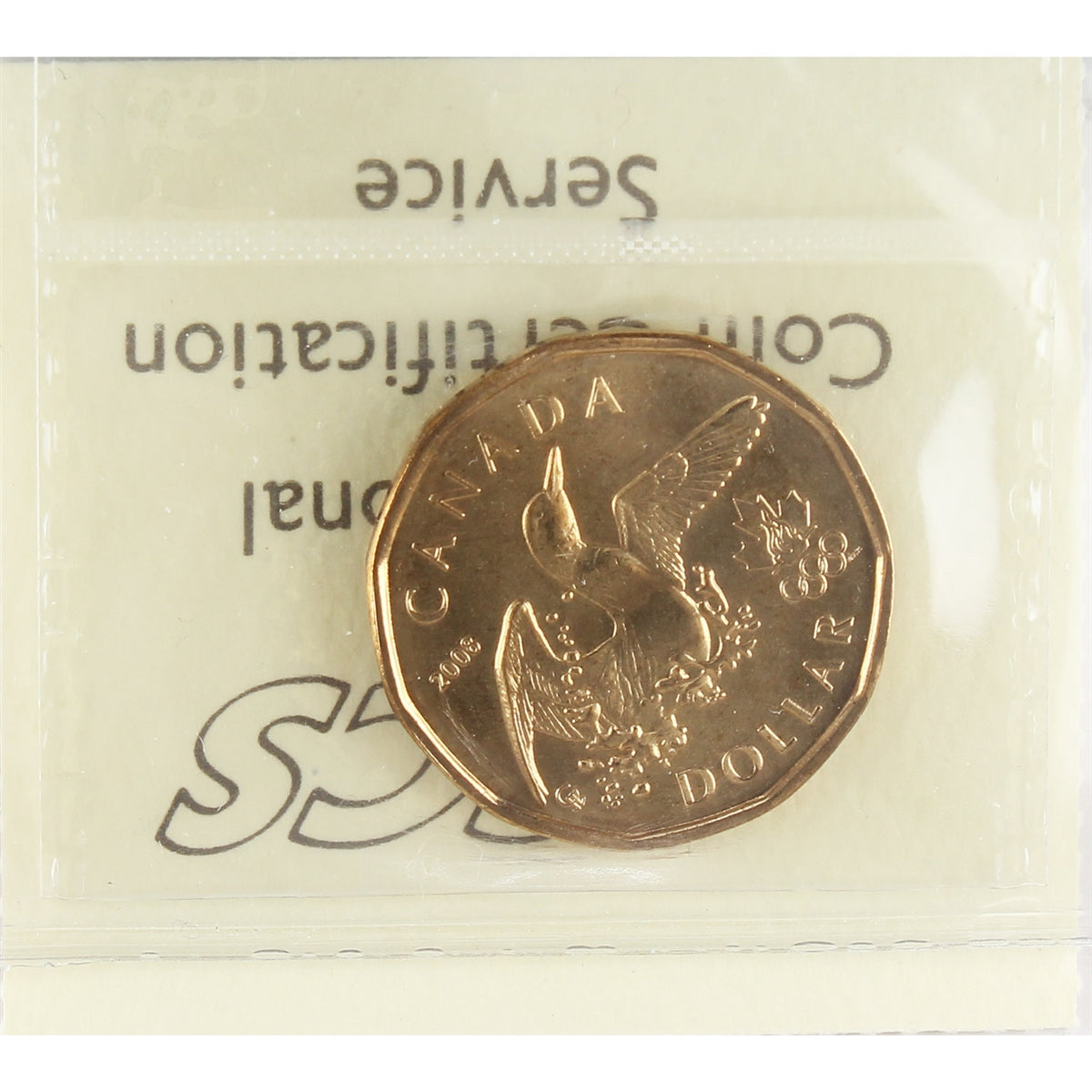 2008 Olympic Canada Dollar ICCS Certified MS65