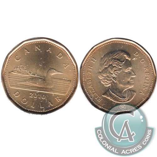2010 Small Beads Canada Loon Dollar Brilliant Uncirculated (MS63)