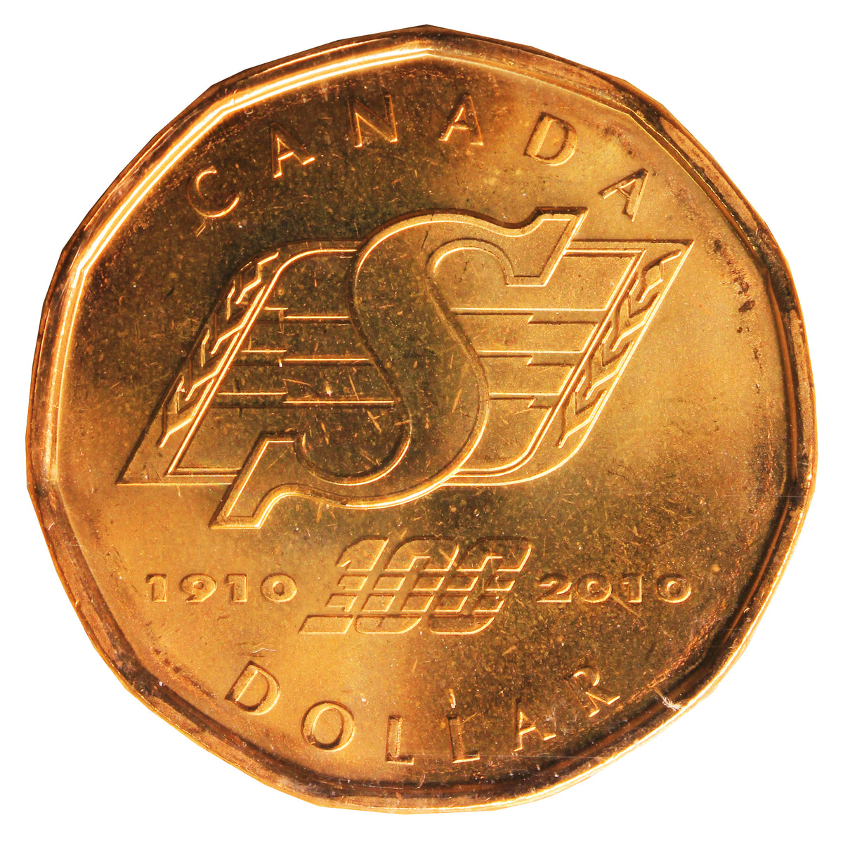 2010 Saskatchewan Roughriders Canada Dollar ICCS Certified MS66