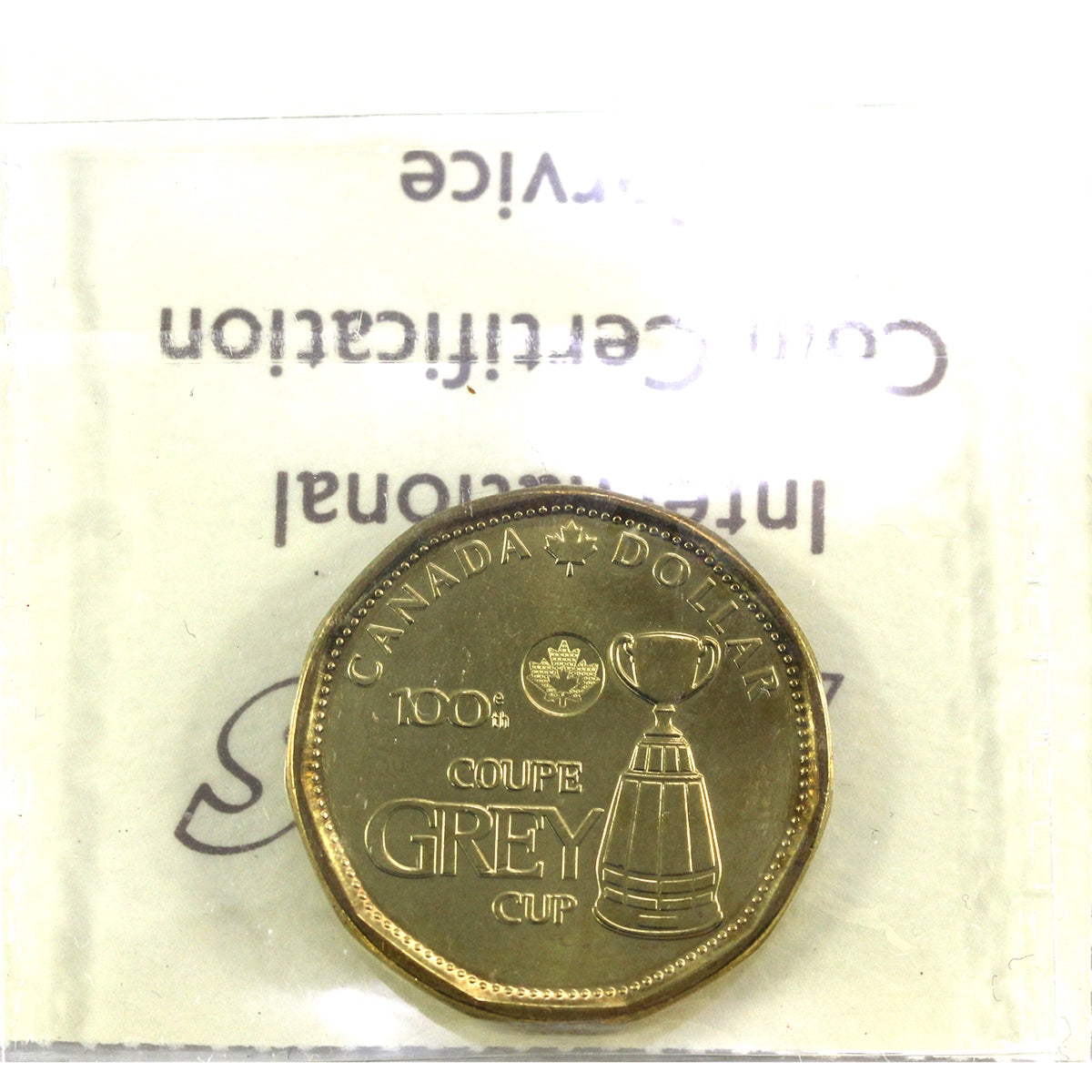 2012 Grey Cup Canada Loon Dollar ICCS Certified MS65