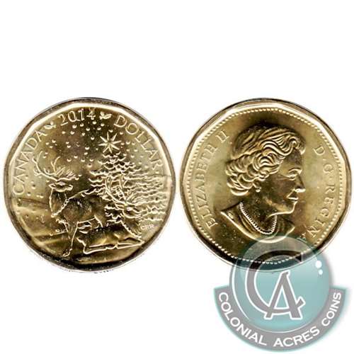 2014 Christmas Canada Dollar Brilliant Uncirculated (MS63)