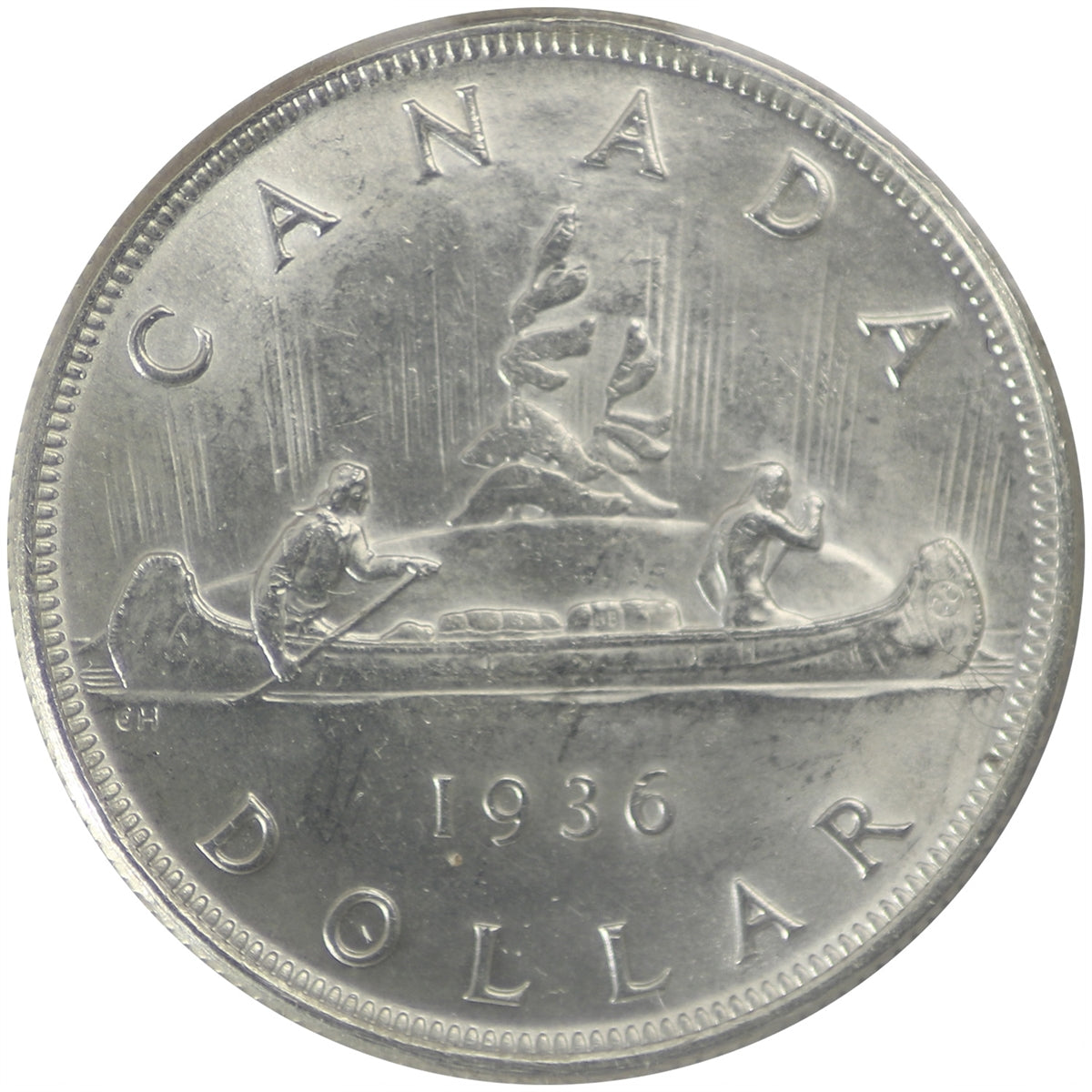 1936 Canada Dollar ICCS Certified AU55