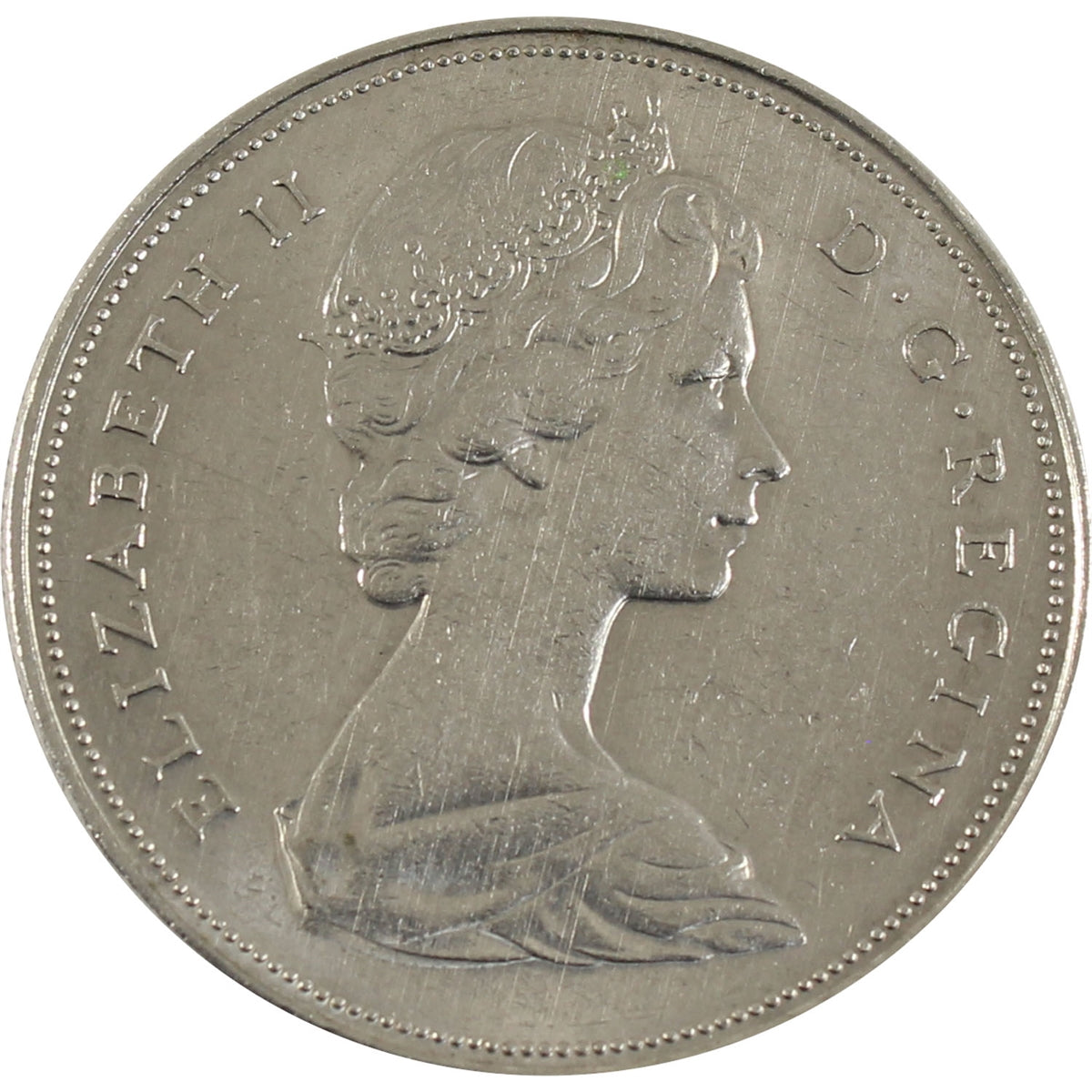 1968 No Island Canada Nickel Dollar AU (AU50)
