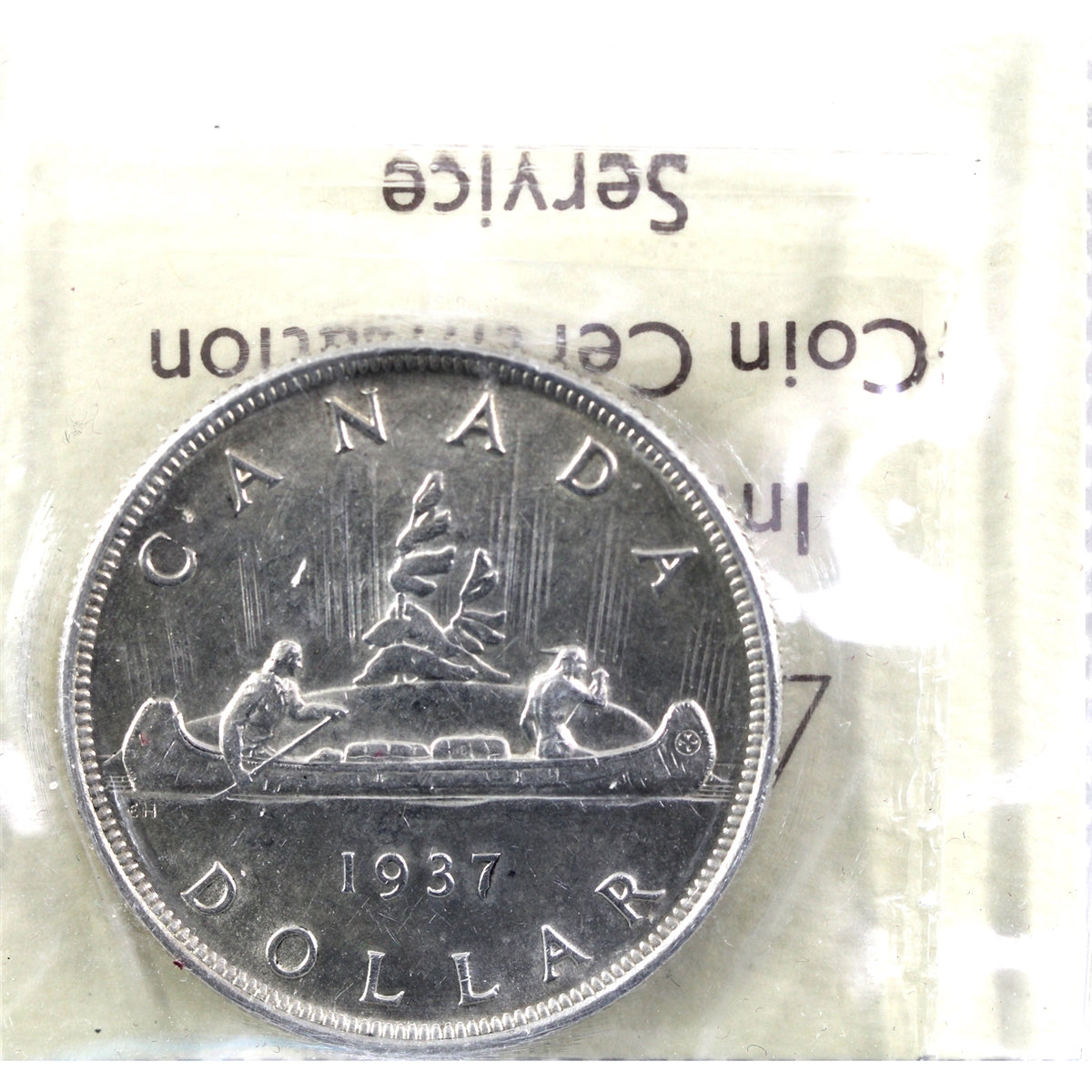 1937 Canada Dollar ICCS Certified AU50 (QR 837)