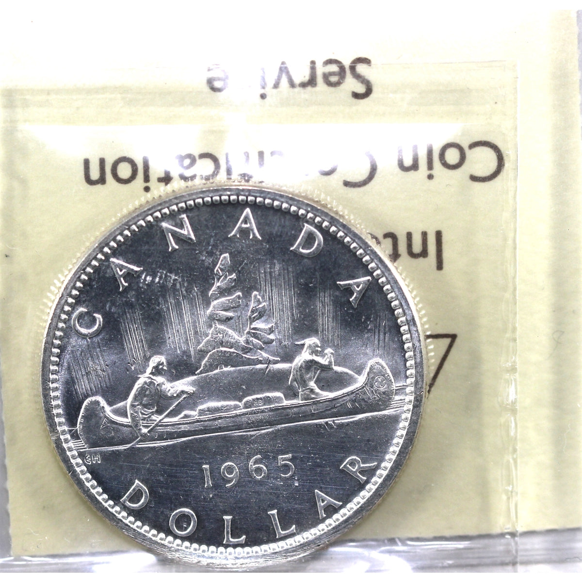 1965 Medium Beads Ptd. 5 (Type V) Canada Dollar ICCS Certified MS62