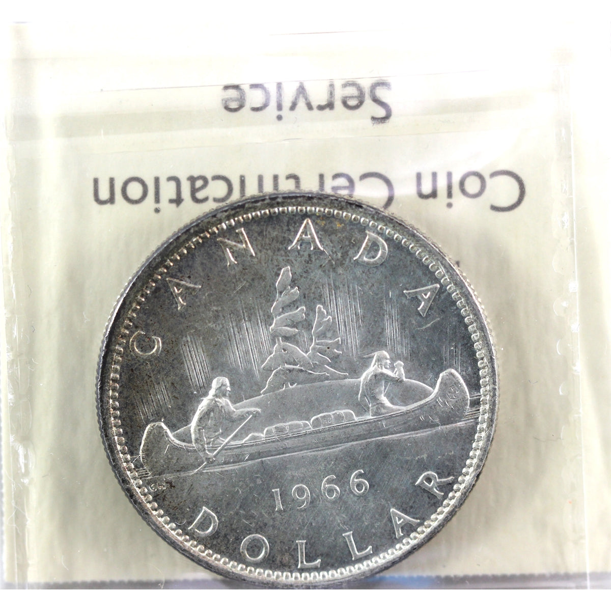1966 Large Beads Canada Dollar ICCS Certified MS65