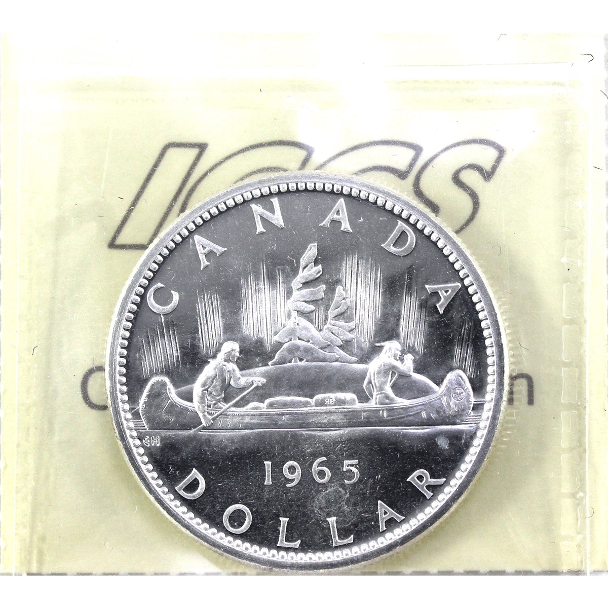 1965 Small Beads Ptd. 5 (Type 1) Canada Dollar ICCS Certified PL65 Heavy Cameo