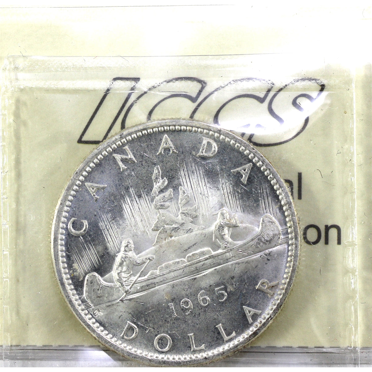 1965 Large Beads Ptd. 5 (Type 4) Canada Dollar ICCS Certified MS64