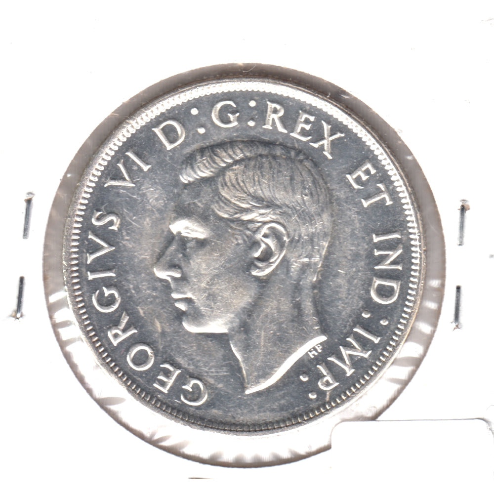 1947 2x HP Pointed 7 Canada Dollar Almost Uncirculated (AU50) $