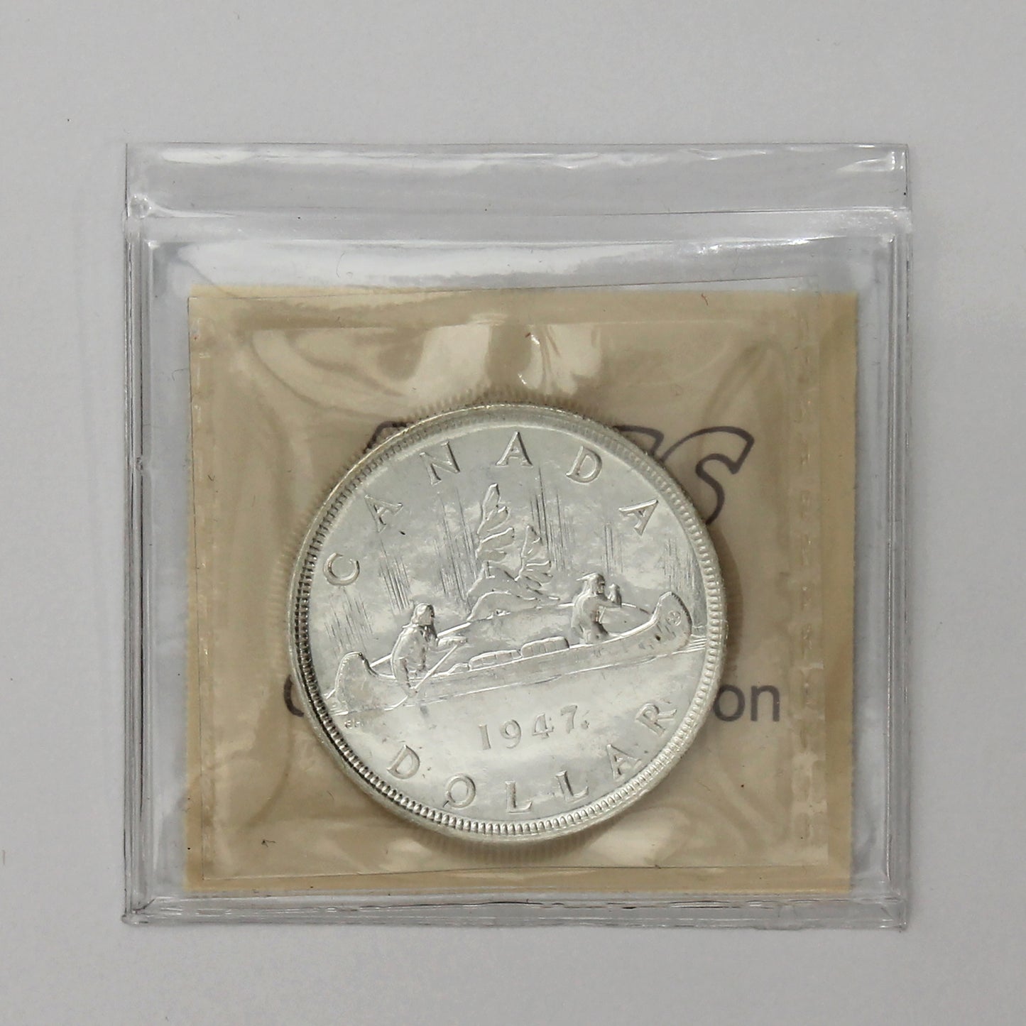 1947 Maple Leaf 2xHP Canada Dollar ICCS Certified MS63 (XAM 103)