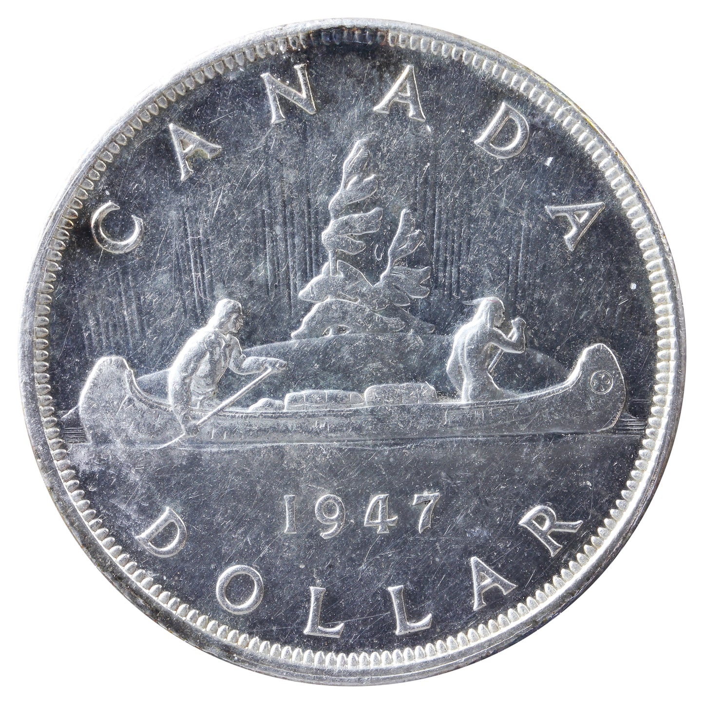 1947 Blunt 7 Canada Dollar ICCS Certified AU55