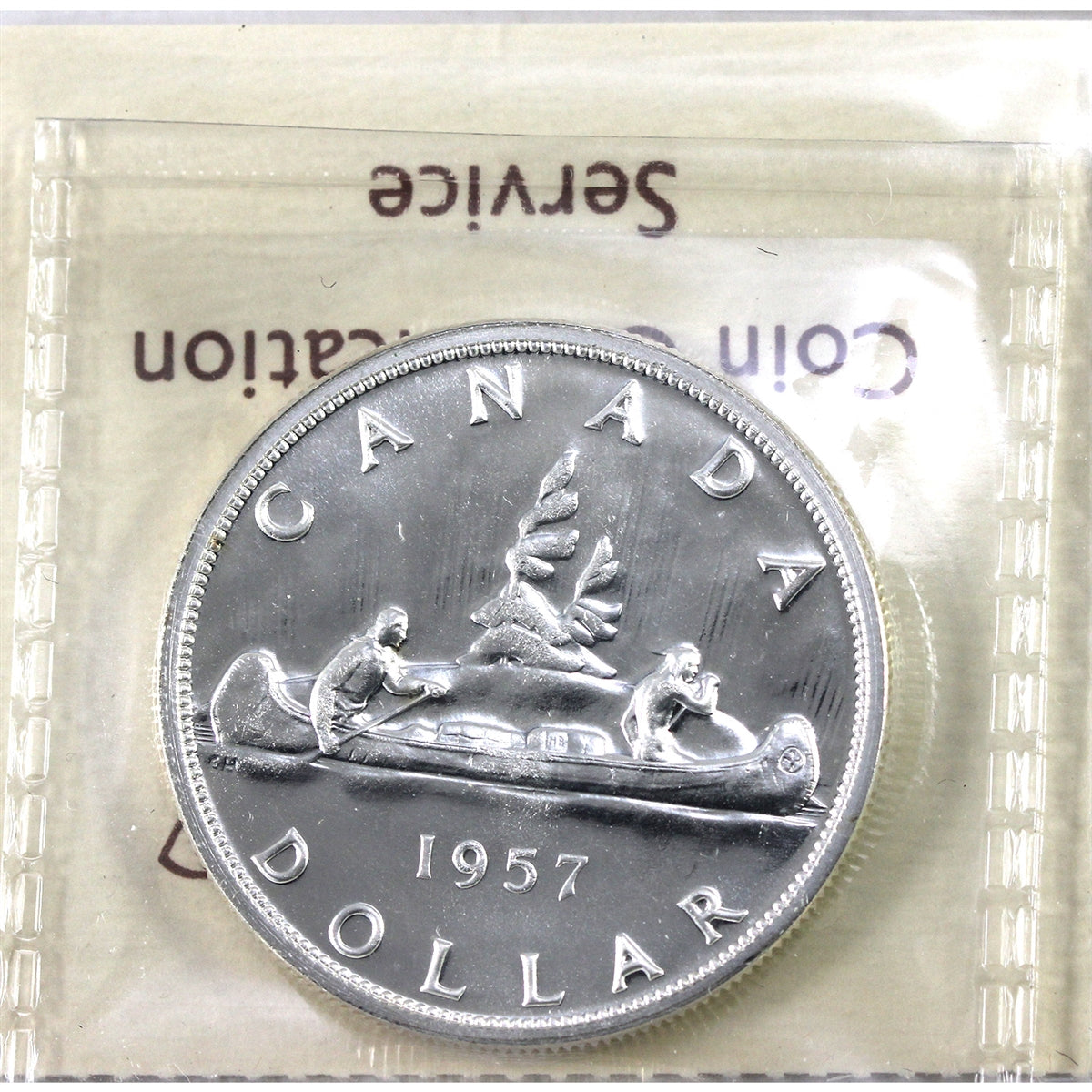 1957 Canada Dollar ICCS Certified PL64