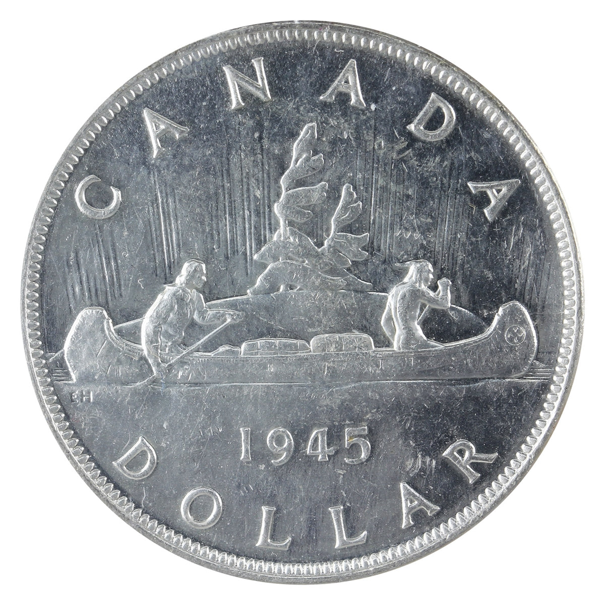 1945 5/5 Canada Dollar ICCS Certified MS60