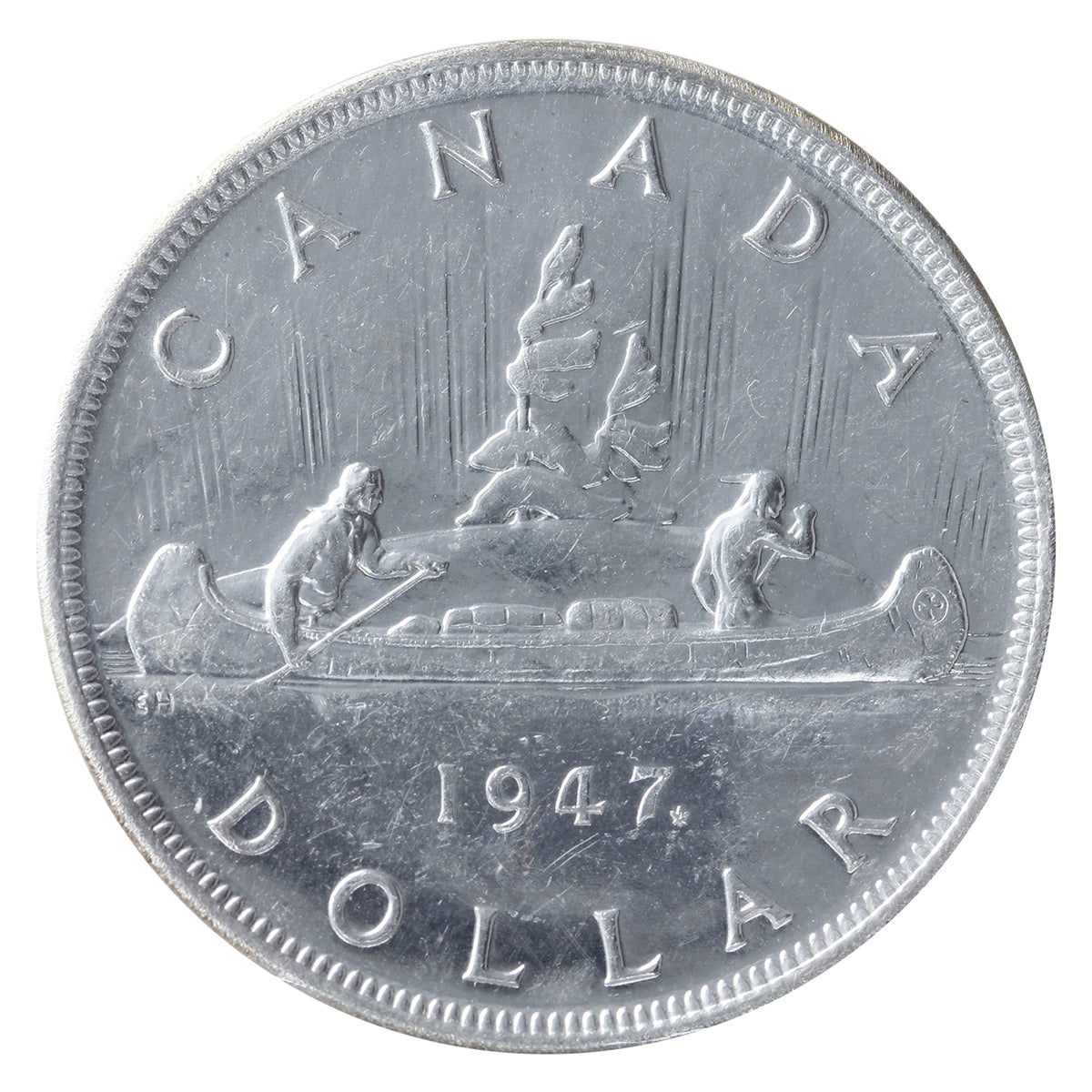 1947 Maple Leaf, Double HP Canada Dollar ICCS Certified MS62 (XHI 075)