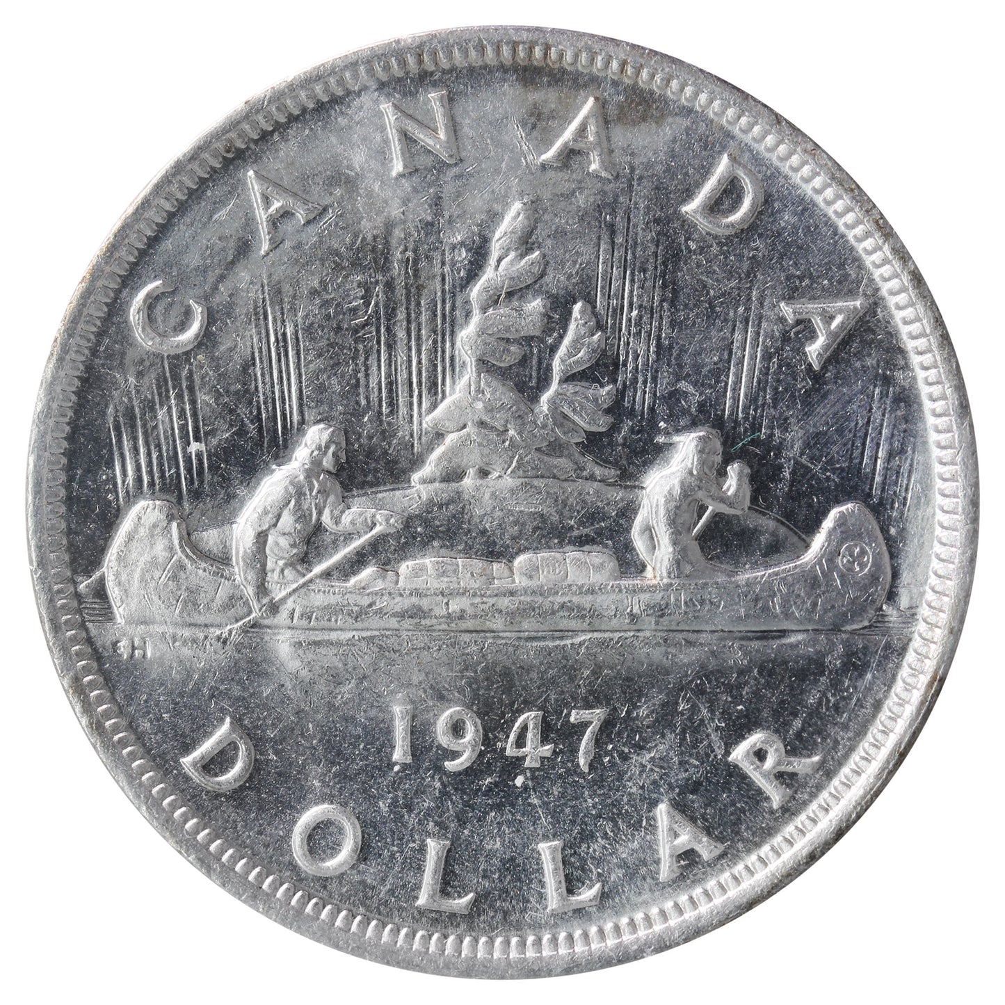 1947 Pointed 7, Quadruple HP Canada Dollar ICCS Certified MS60