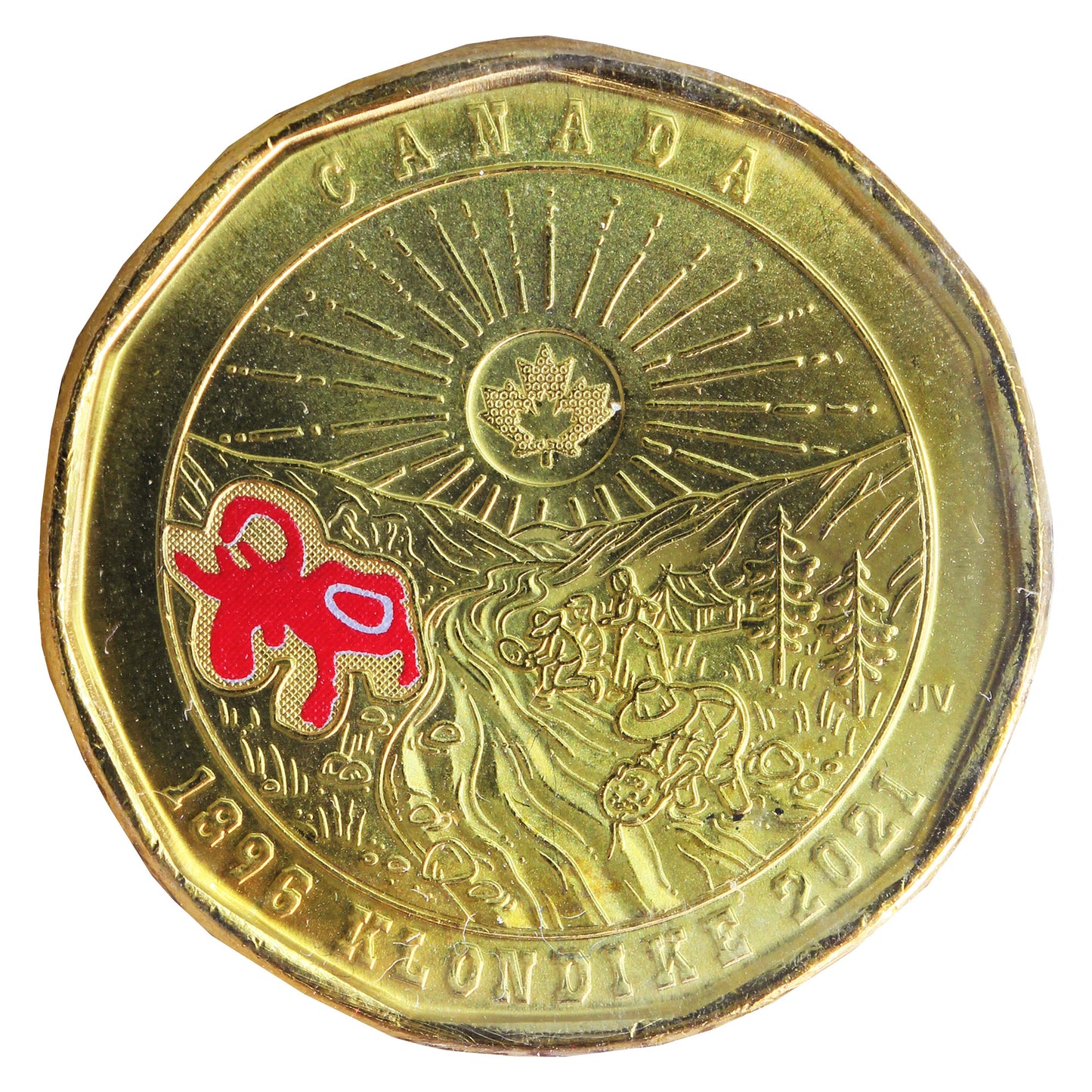 2021 Coloured Klondike Canada Dollar ICCS Certified MS65