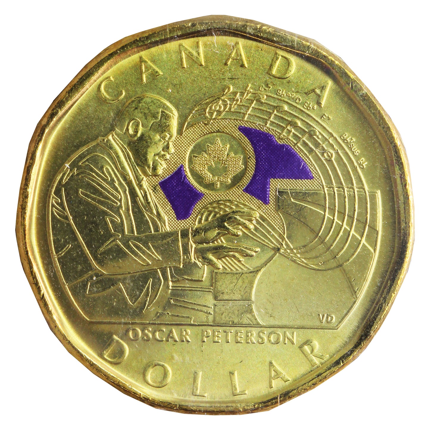 2022 Coloured Oscar Peterson Canada Dollar ICCS Certified MS64