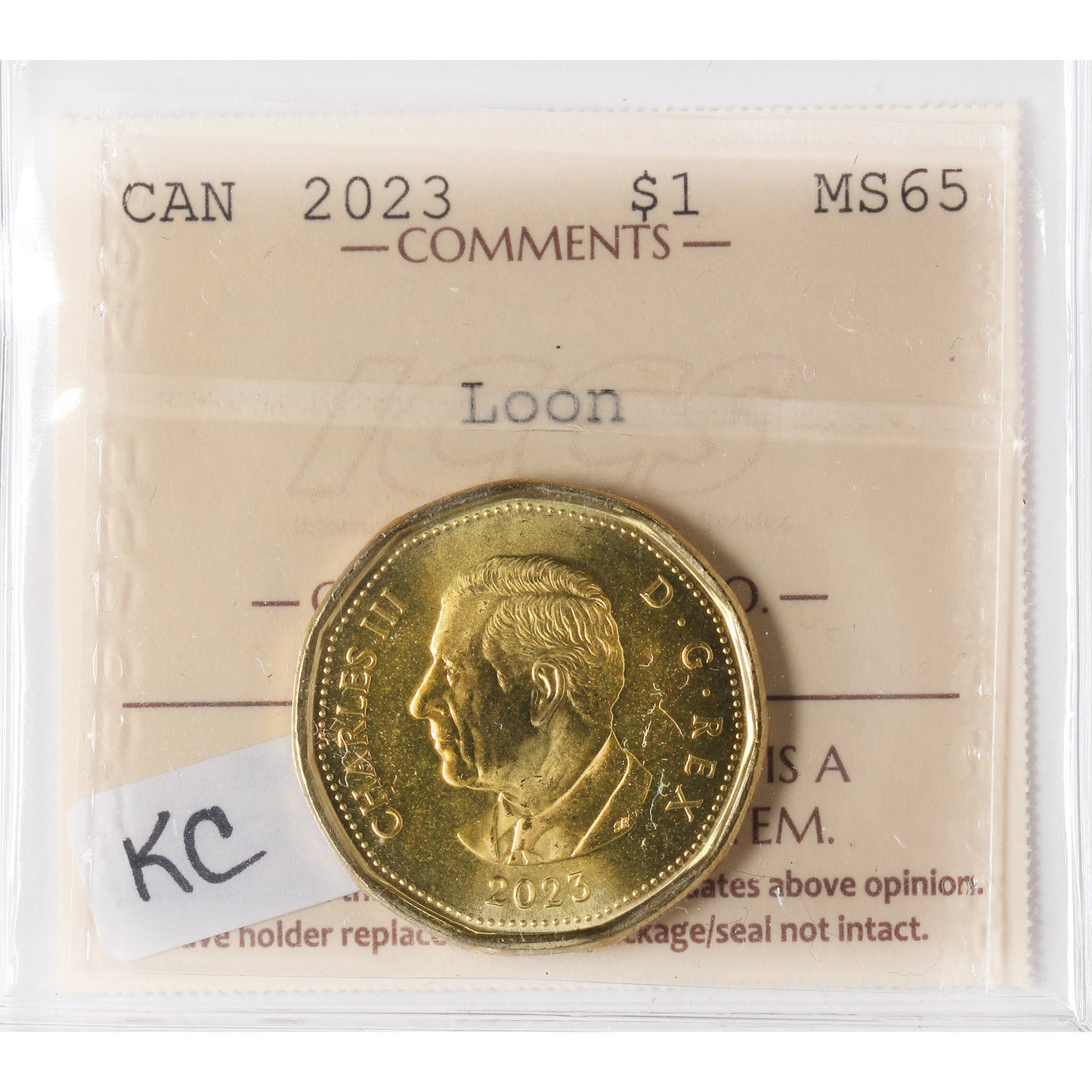 2023 KCIII Canada Loon Dollar ICCS Certified MS65