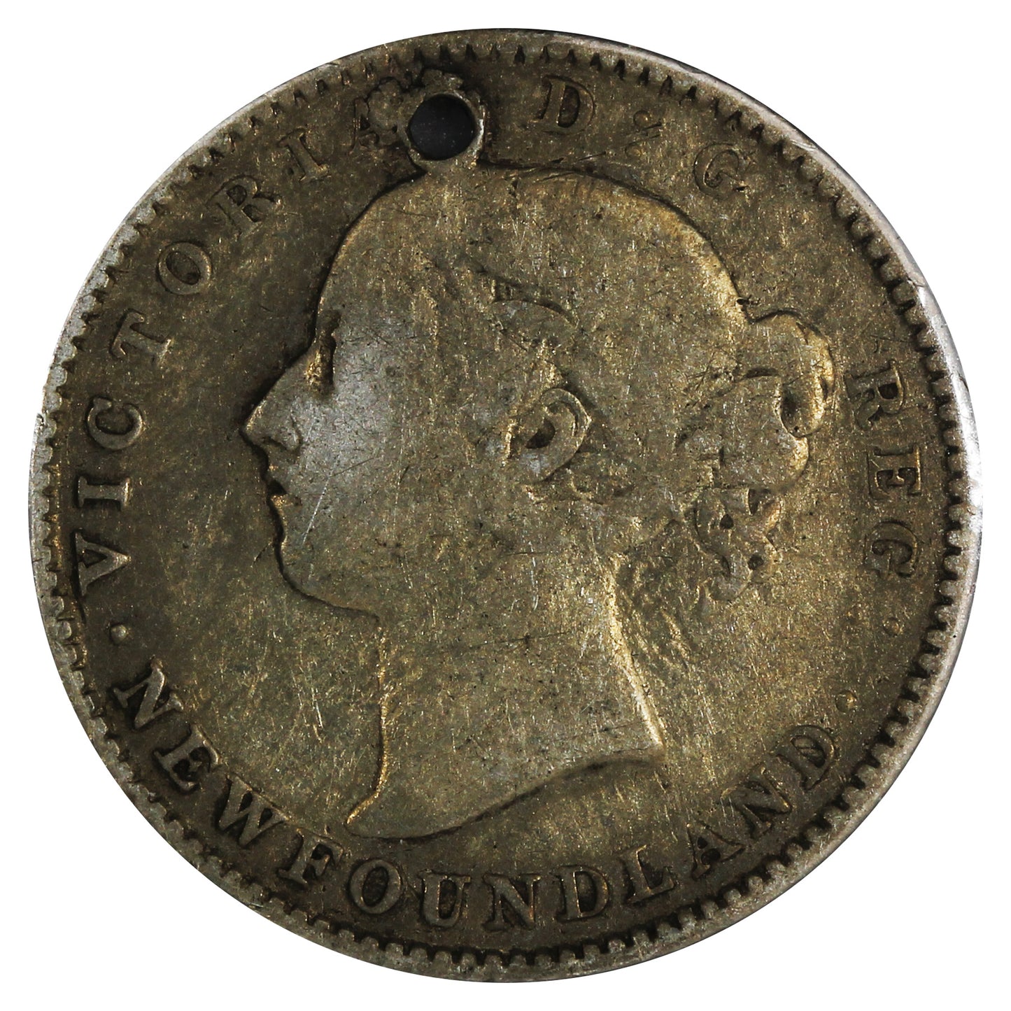 1888 Newfoundland 10-cents Very Good (VG8) Impaired