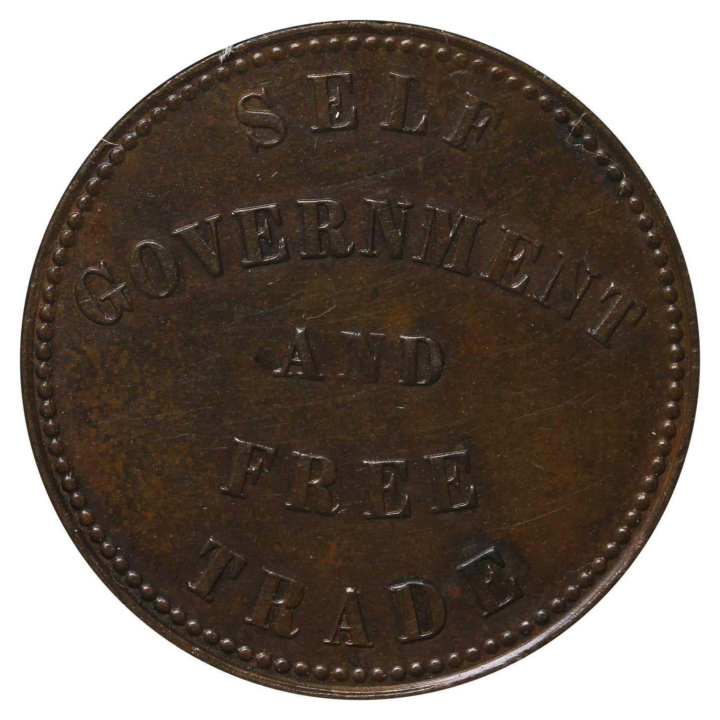 PE-7C4 1857 PEI Self Government & Free Trade Token EF-AU (EF45) Scr.