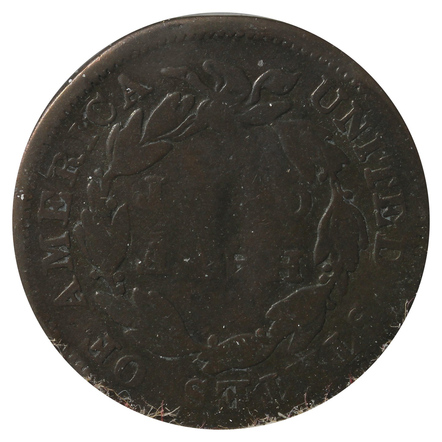 1834 USA Half Cent About Good (AG3) Bent