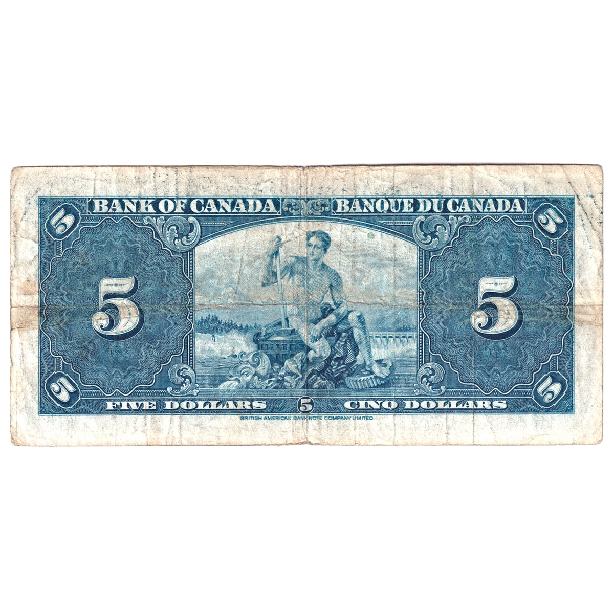 BC-23c 1937 Canada $5 Note, Coyne-Towers, Fine (F12) Stains, holes, or impaired