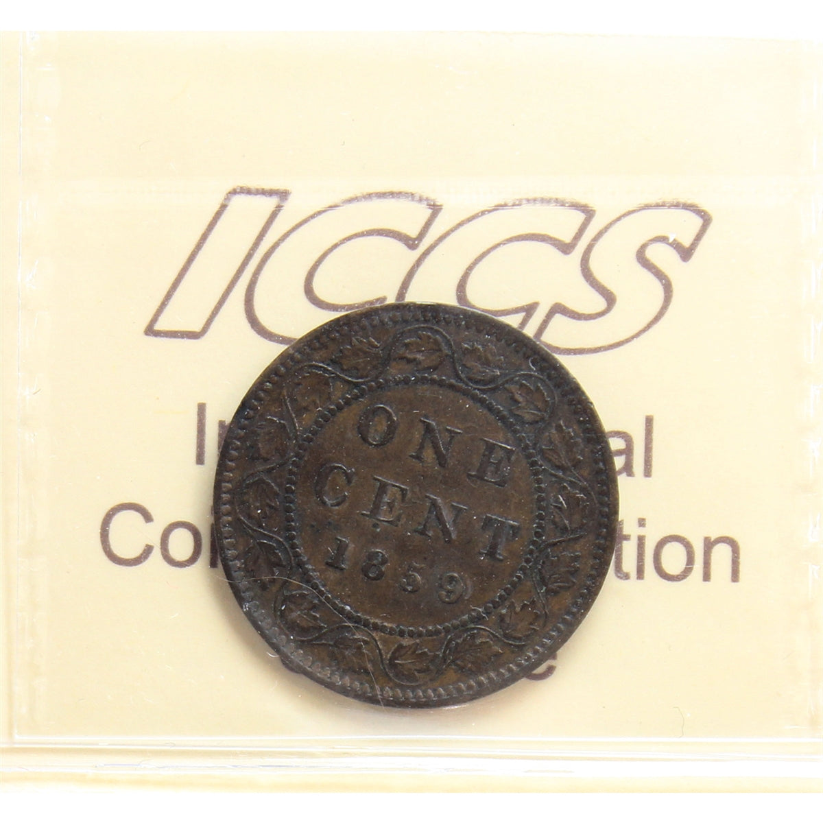 1859 Wide 9/8 Canada 1-cent ICCS Certified VF30