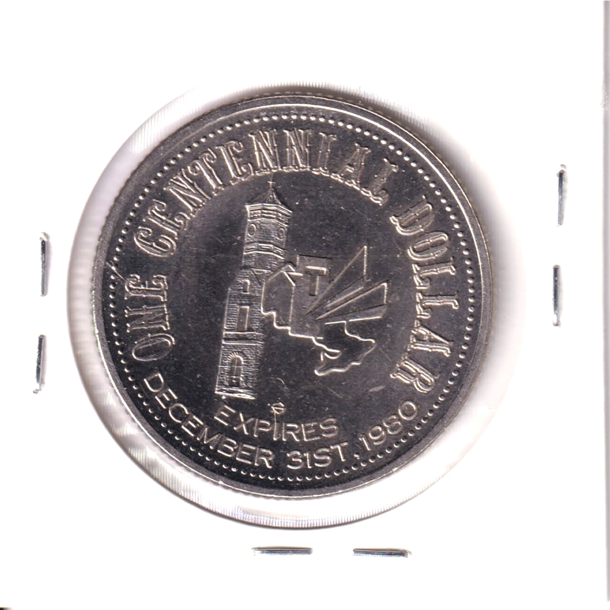 1980 Trenton, ON, One Centennial Dollar Token