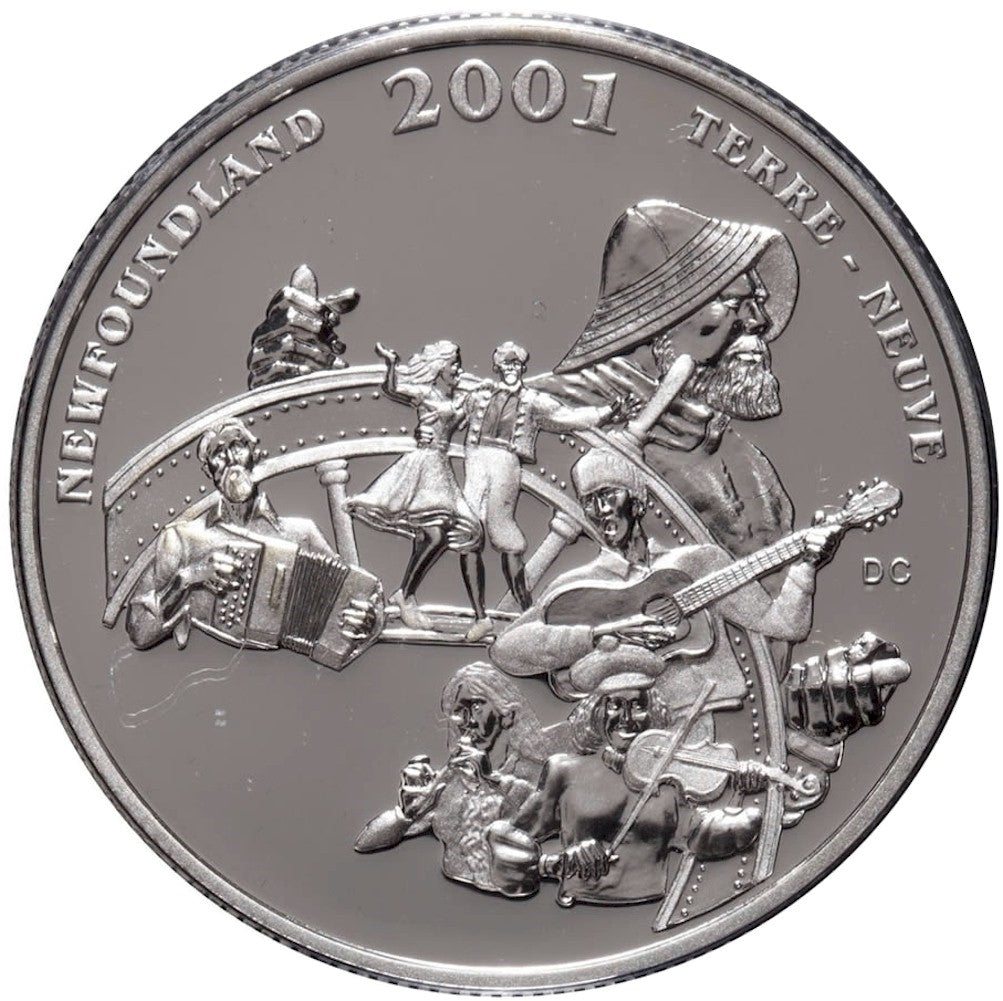 2001 Canada 50-cent Newfoundland & Labrador Folk Festival Sterling Silver