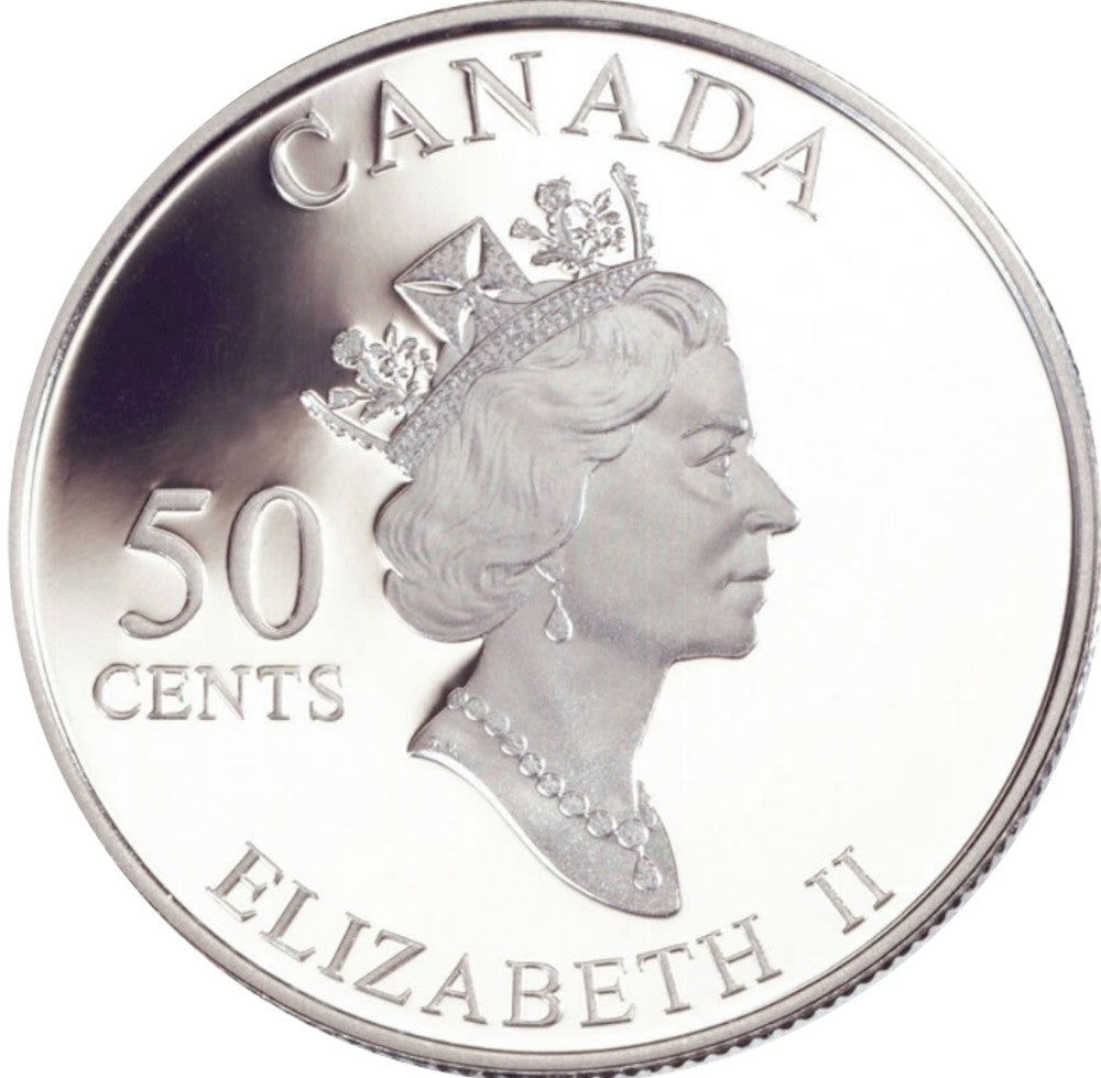 2002 Canada 50-cent Apple Blossom Festival Sterling Silver